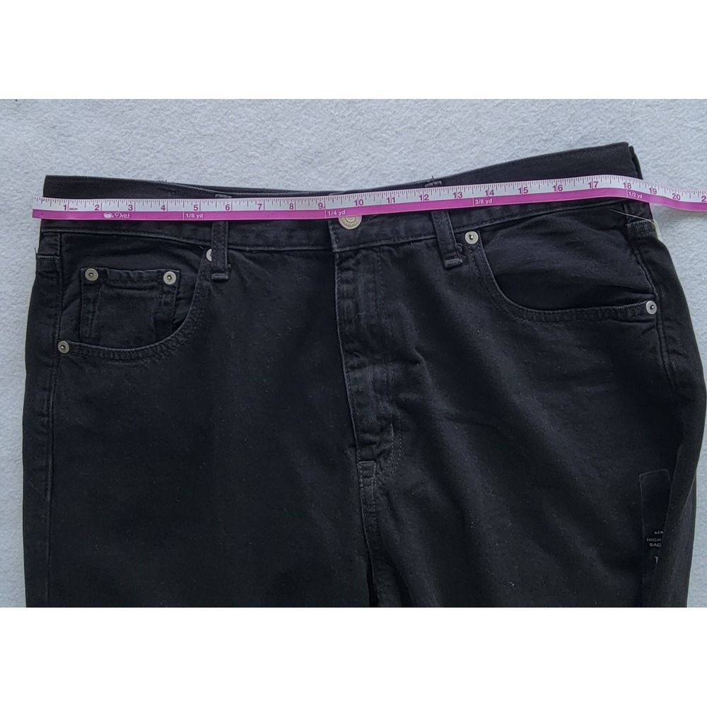 Aeropostale Jeans Womens Baggy Black High Waist Size 14R NEW - Picture 6 of 16